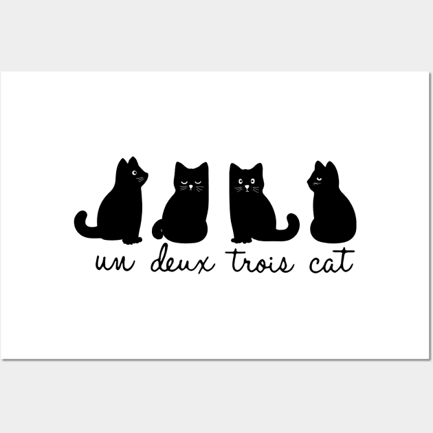 Un Deux Trois Cat Wall Art by MasutaroOracle